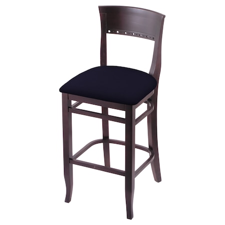 Holland Bar Stool Co 30" Bar Stool, Dark Cherry Finish, Canter Twilight Seat 316030DC002